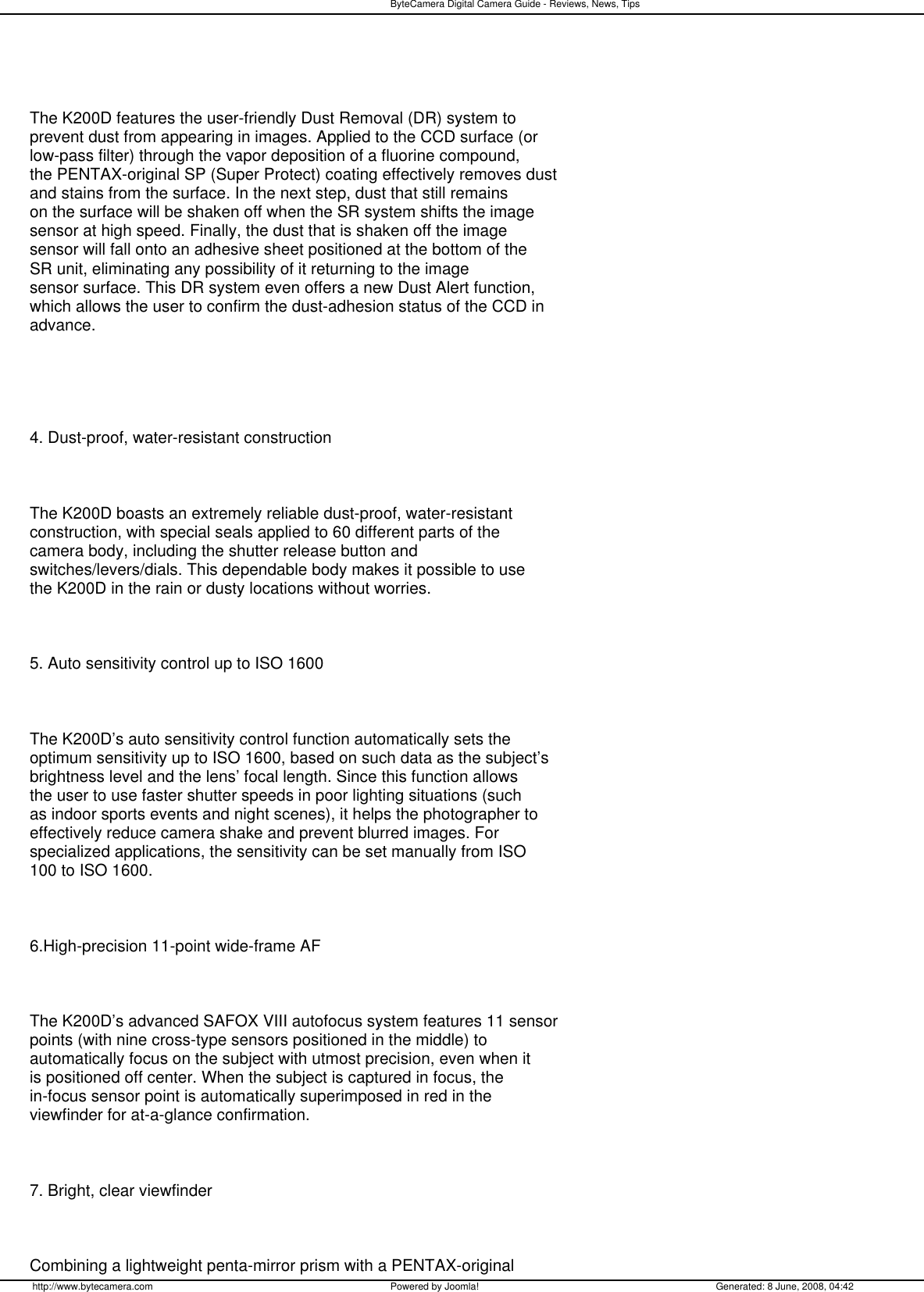 Page 2 of 4 - Pentax Pentax-K200-Users-Manual- Pentax-k200-users-manual