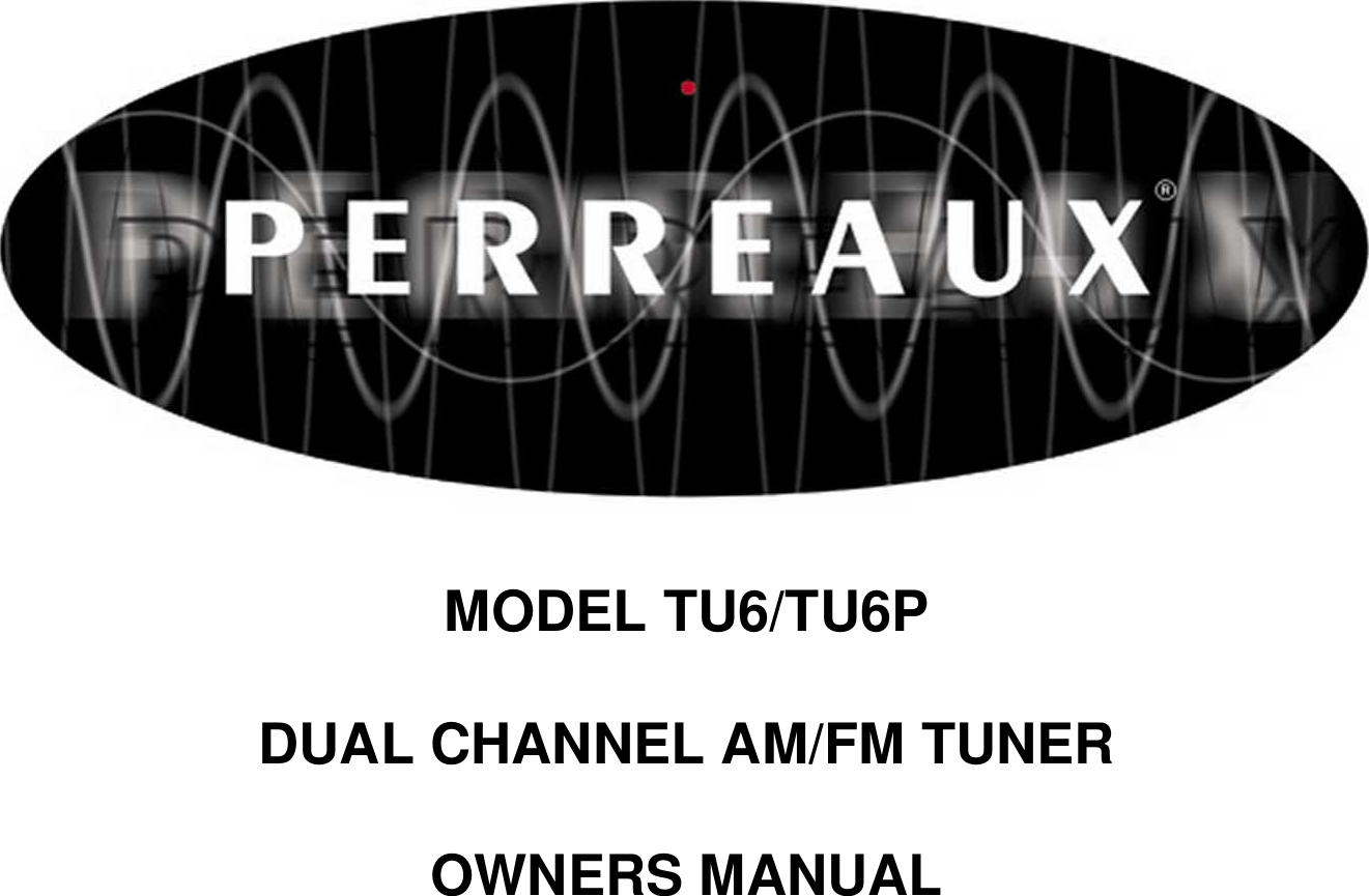 Page 1 of 8 - Perreaux Perreaux-Tu6-Tu6P-Users-Manual TU6_P_ Manual