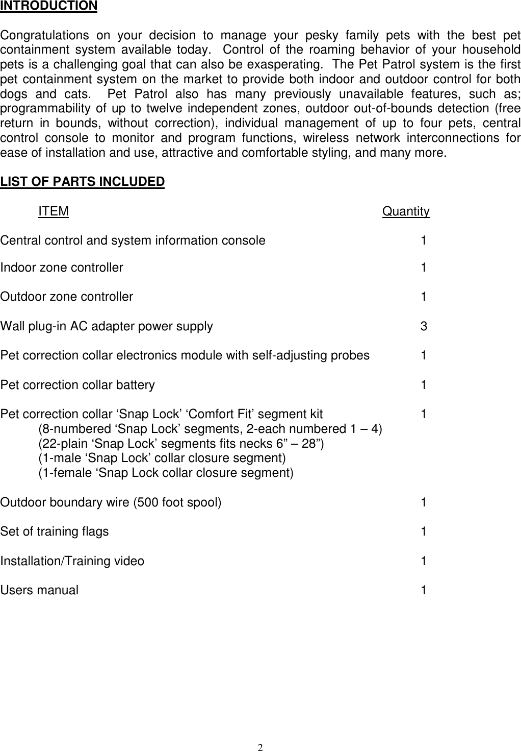 Petronix 916 Pet Containment System 916.5 MHz Transmitter User Manual