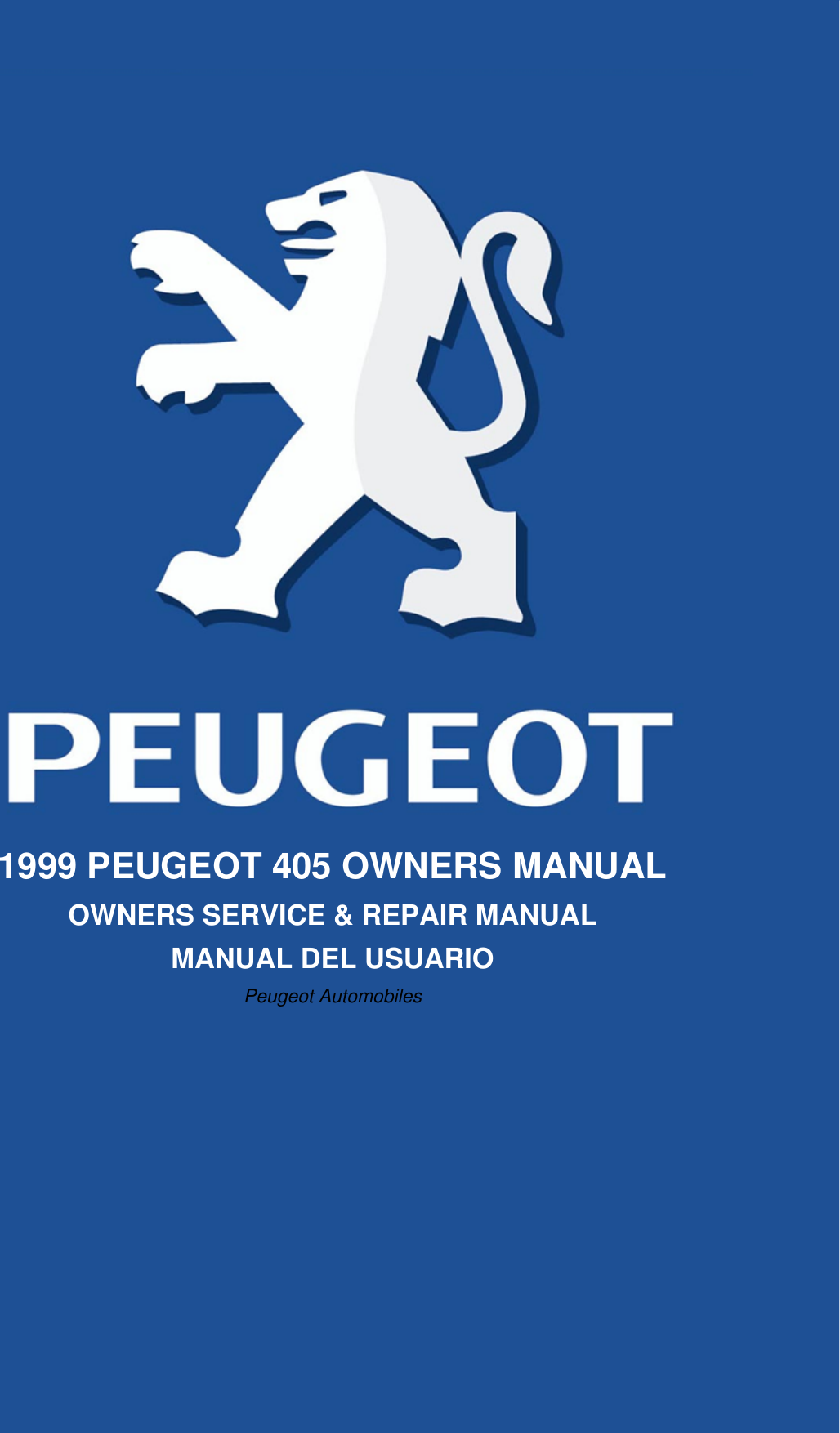 Page 1 of 2 - Peugeot Peugeot-405-Users-Manual-  Peugeot-405-users-manual