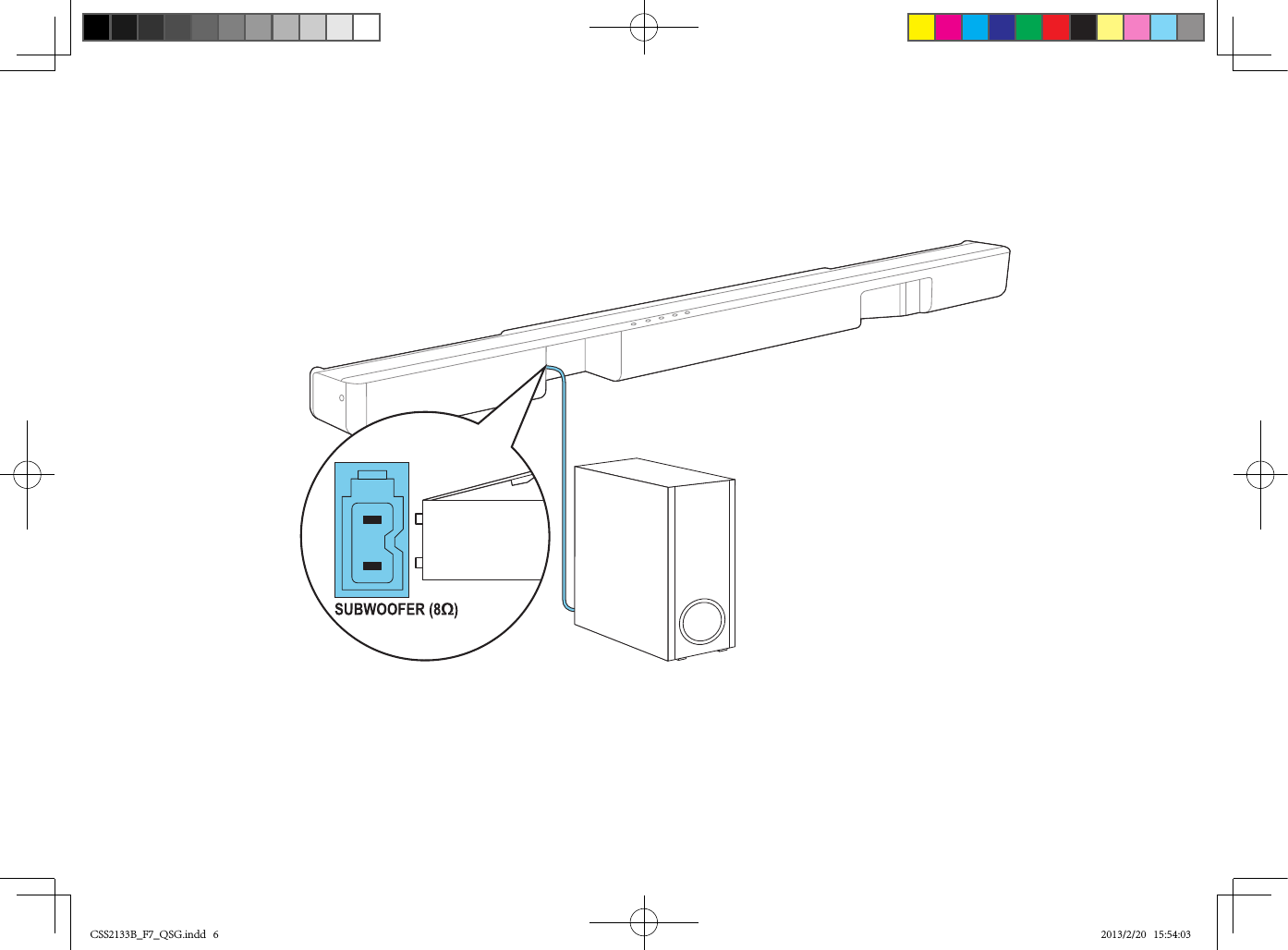 OPTICALDIGITAL INOPTICAL OUTCOAXIALDIGITAL INCOAXIAL OUTAUDIO OUTAUXAUDIO INR LRLCSS2133B_F7_QSG.indd   6 2013/2/20   15:54:03