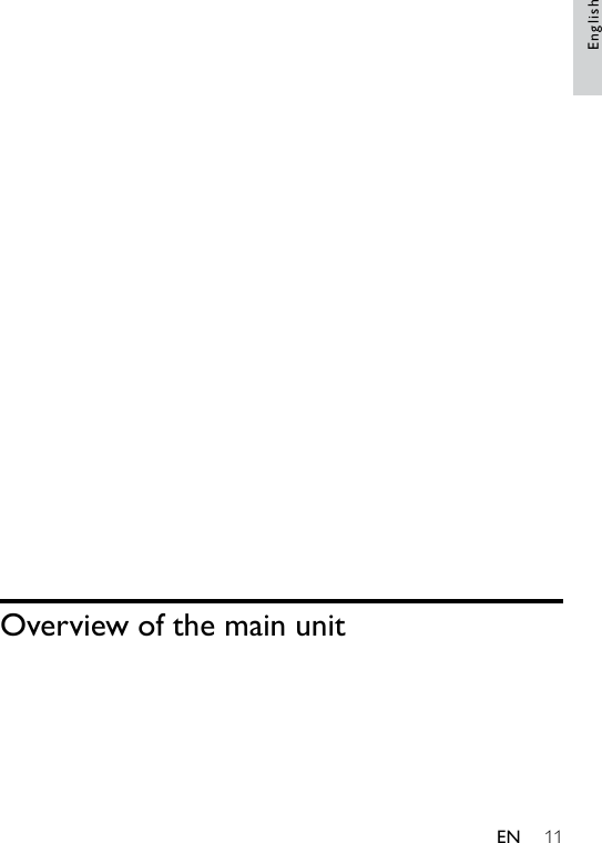 11Overview of the main unitEnglishEN