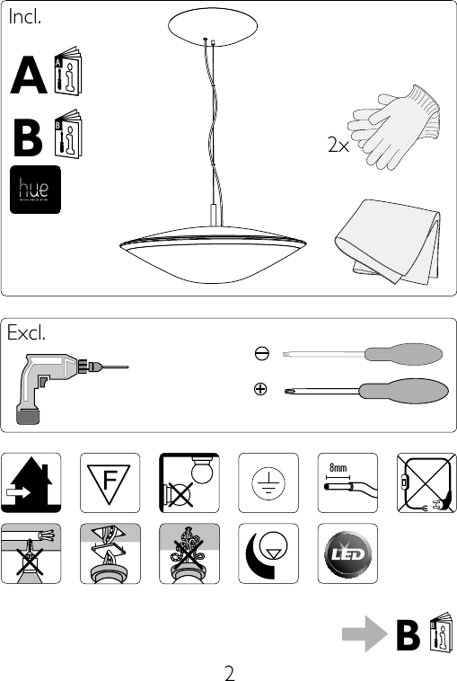 Incl.2ACCABBF8mmIP20ACCABBExcl.                              2x
