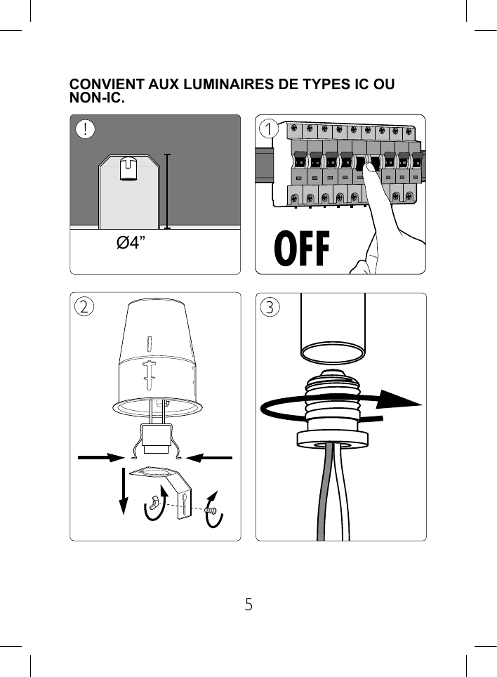 5&Oslash;4&rdquo;!1CONVIENT AUX LUMINAIRES DE TYPES IC OU NON-IC.32