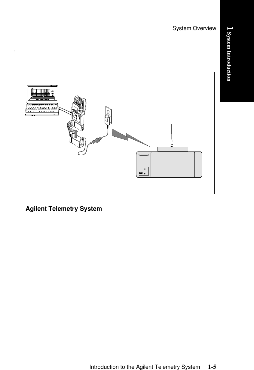 System OverviewIntroduction to the Agilent Telemetry System     1-51 System Introduction.       Agilent Telemetry System HP M2600A Viridia Telemetry