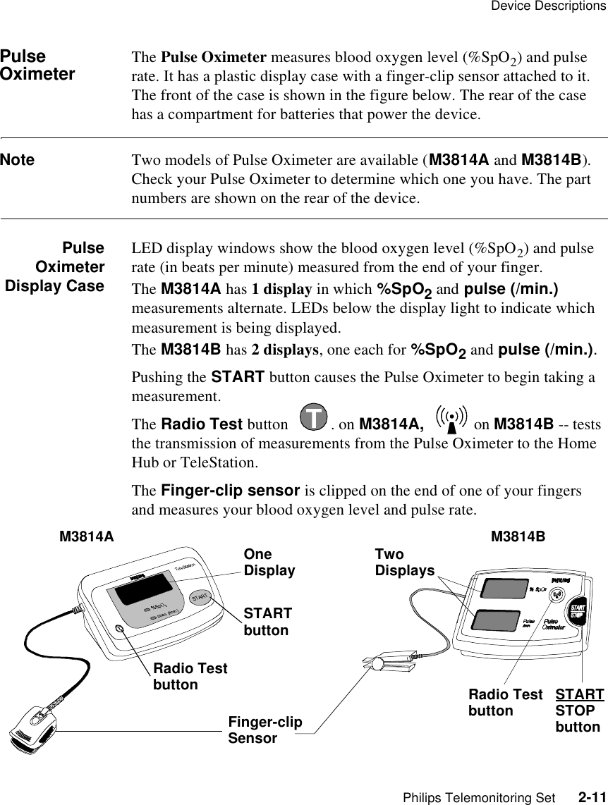 Page 25 of Philips Medical Systems North America M3814B M3814B HOME PULSE OXIMETER User Manual USERS MANUAL