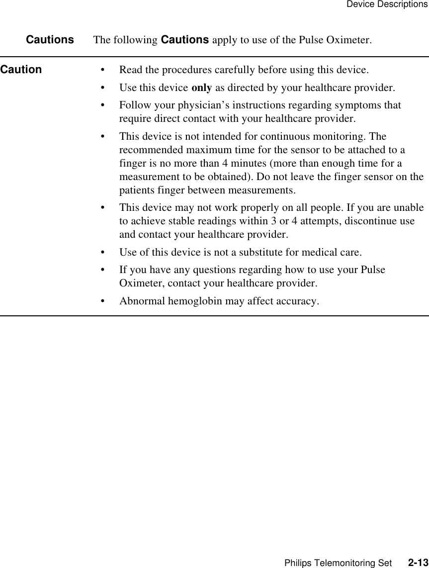 Page 27 of Philips Medical Systems North America M3814B M3814B HOME PULSE OXIMETER User Manual USERS MANUAL