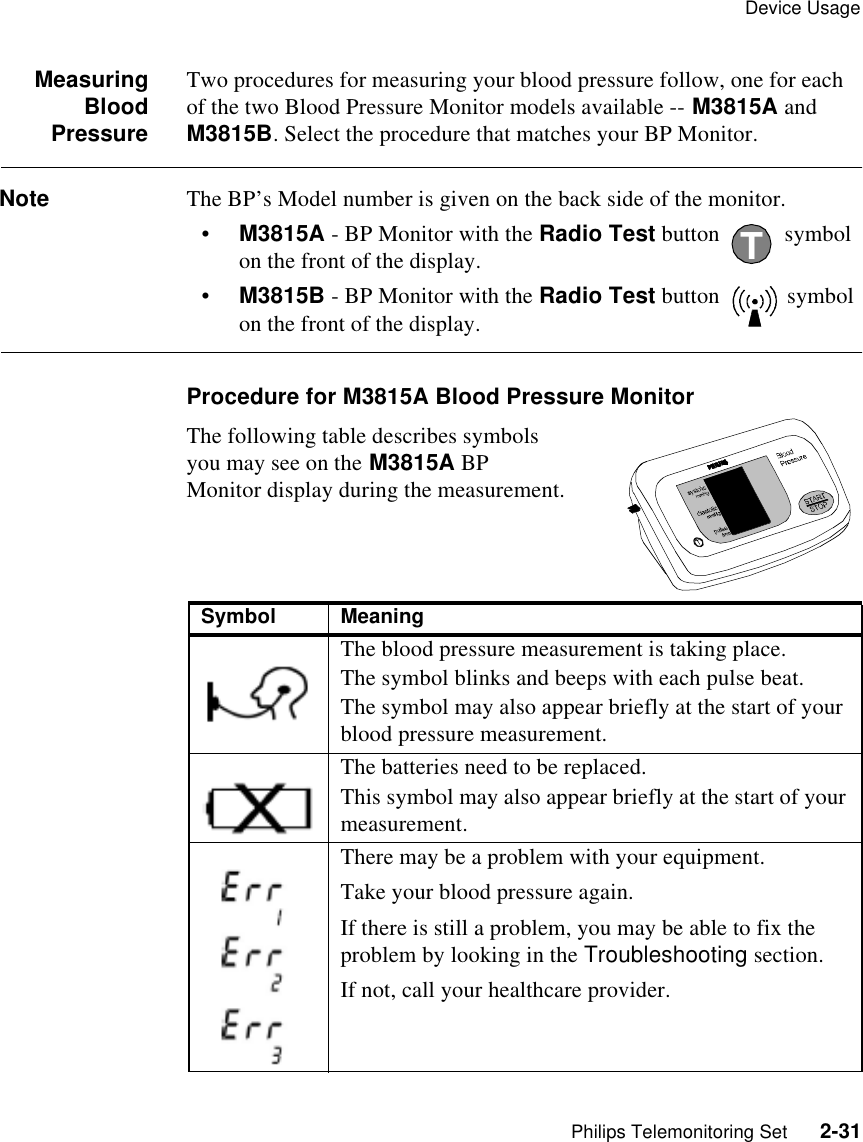 Page 45 of Philips Medical Systems North America M3814B M3814B HOME PULSE OXIMETER User Manual USERS MANUAL