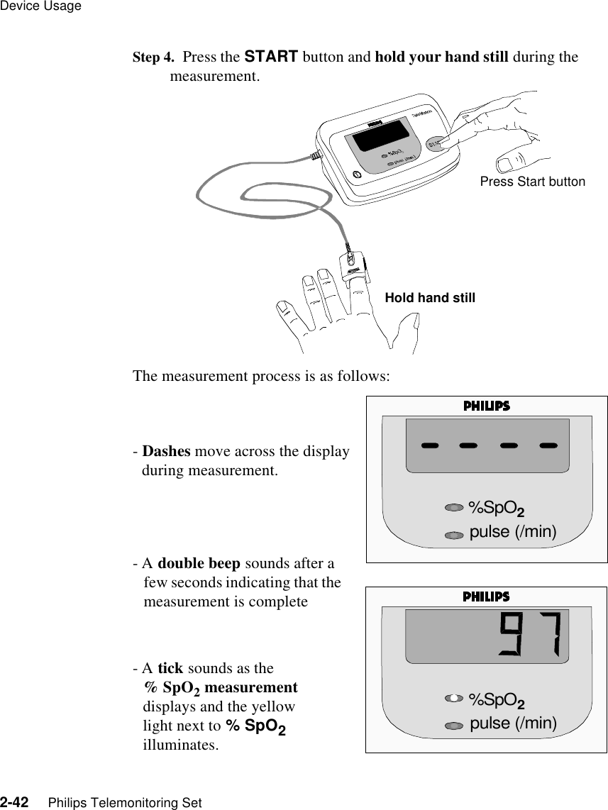 Page 56 of Philips Medical Systems North America M3814B M3814B HOME PULSE OXIMETER User Manual USERS MANUAL