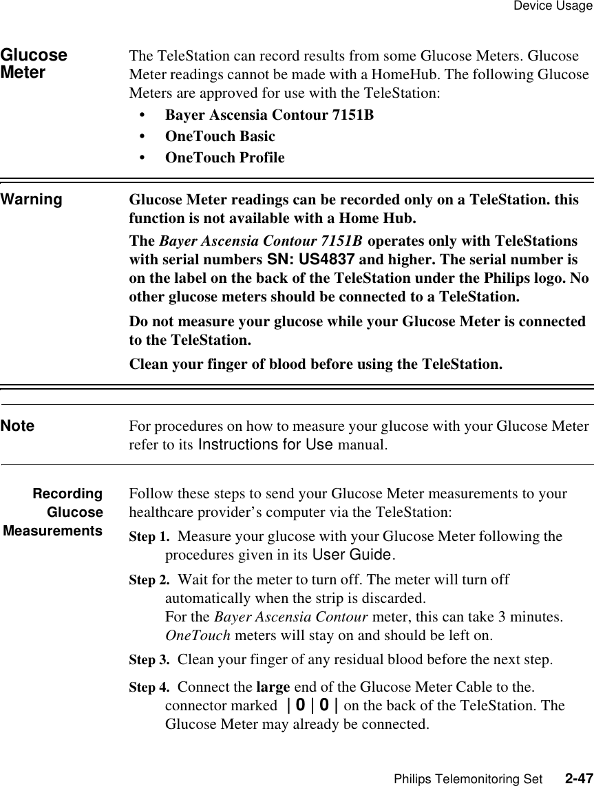 Page 61 of Philips Medical Systems North America M3814B M3814B HOME PULSE OXIMETER User Manual USERS MANUAL