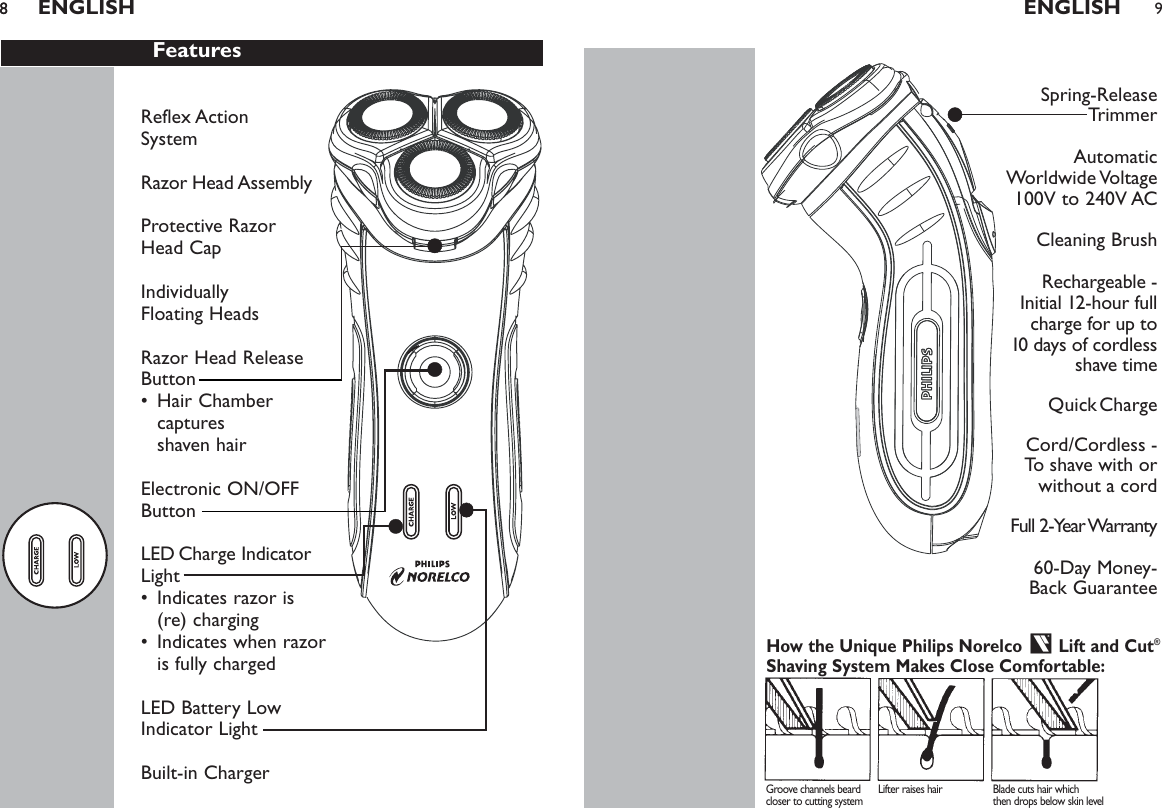 Page 5 of 11 - Philips-Norelco Philips-Norelco-7180Xl-Users-Manual- 07_7180XL_7183XL  Philips-norelco-7180xl-users-manual