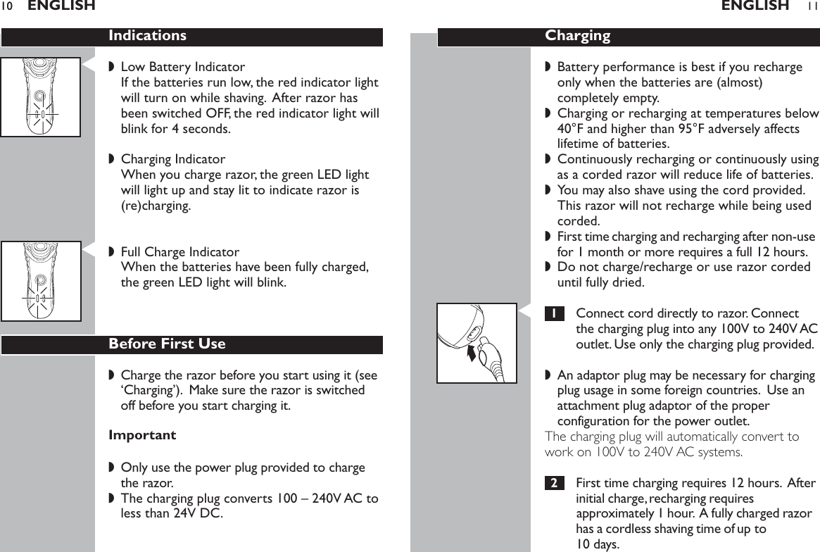 Page 6 of 11 - Philips-Norelco Philips-Norelco-7180Xl-Users-Manual- 07_7180XL_7183XL  Philips-norelco-7180xl-users-manual