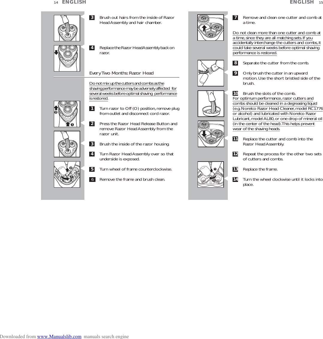 Page 8 of 10 - Philips-Norelco Philips-Norelco-Reflex-Plus-6-6843Xl-Users-Manual- ManualsLib - Makes It Easy To Find Manuals Online! Philips-norelco-reflex-plus-6-6843xl-users-manual