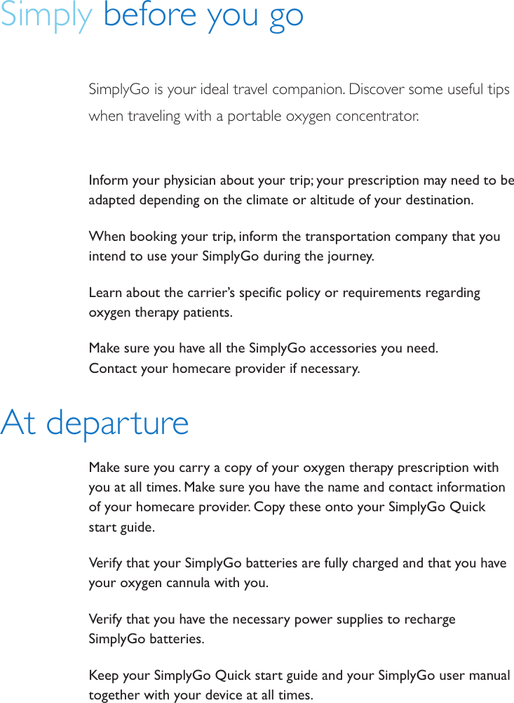 Page 5 of 8 - Philips 1068987 _ User Manual Product Brochure Simply Go Portable Oxygen Concentrator A61ec10d8b1d465fb4b2a77c0166bd4f
