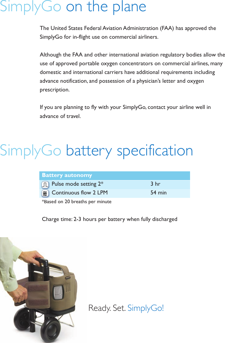 Page 6 of 8 - Philips 1068987 _ User Manual Product Brochure Simply Go Portable Oxygen Concentrator A61ec10d8b1d465fb4b2a77c0166bd4f