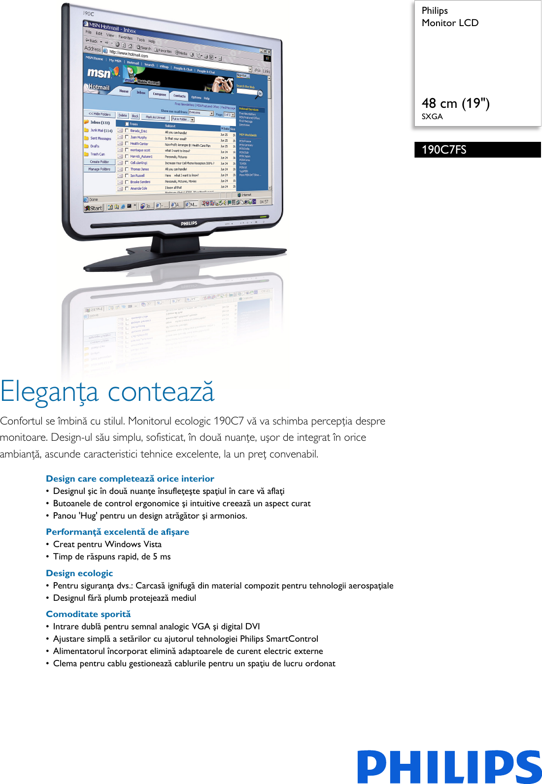 Page 1 of 3 - Philips 190C7FS/00 Monitor LCD User Manual Pliant 190c7fs 00 Pss Ronro