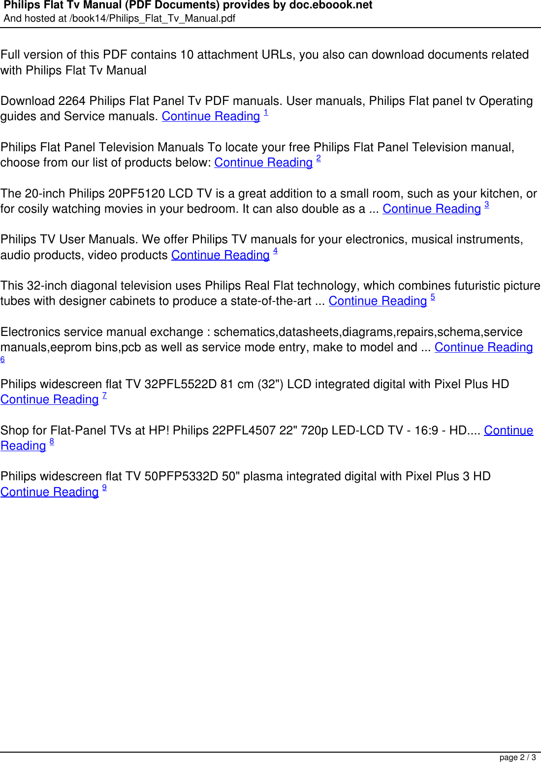 Page 2 of 3 - Philips 20PF5120 Flat Tv Manual User  To The 46a24d8f-37fa-48db-ba8b-3a8ca3d081a3