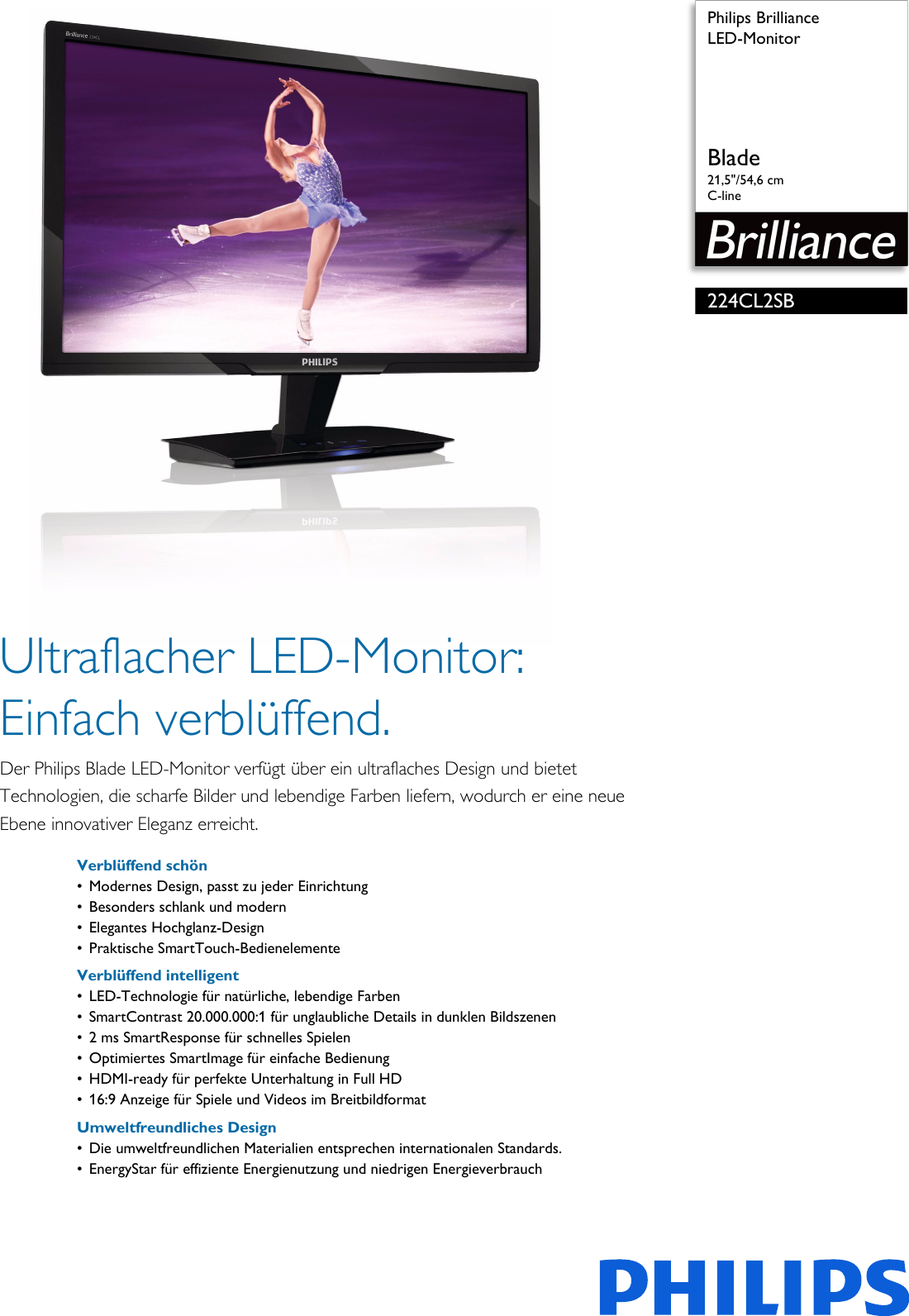 Philips 224CL2SB 00 Leaflet 224CL2SB 00 Released Germany German User 