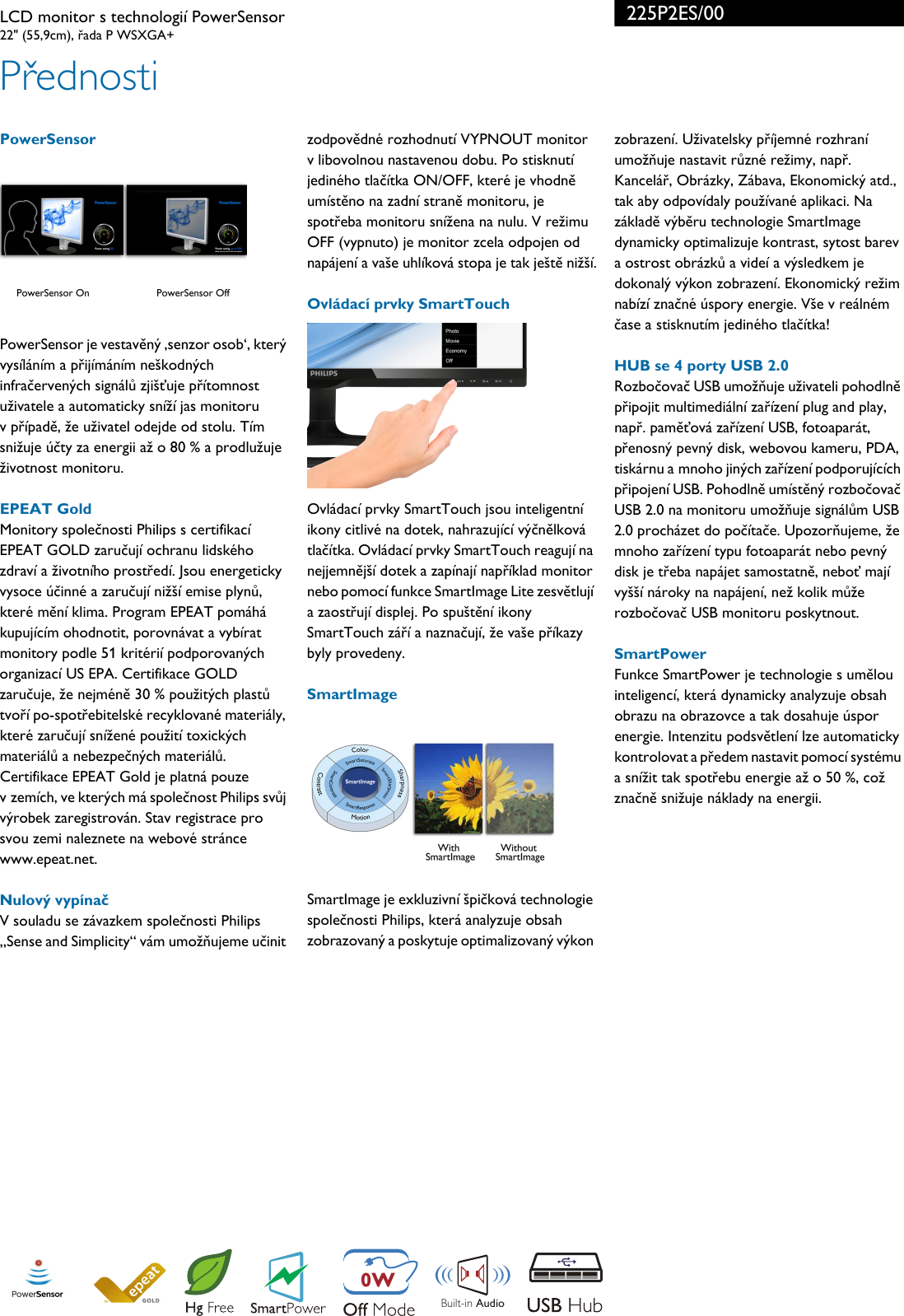 Page 2 of 3 - Philips Leaflet 225P2ES_00 Released Czech Republic (Czech)  High ... 225p2es 00 Pss Cescz