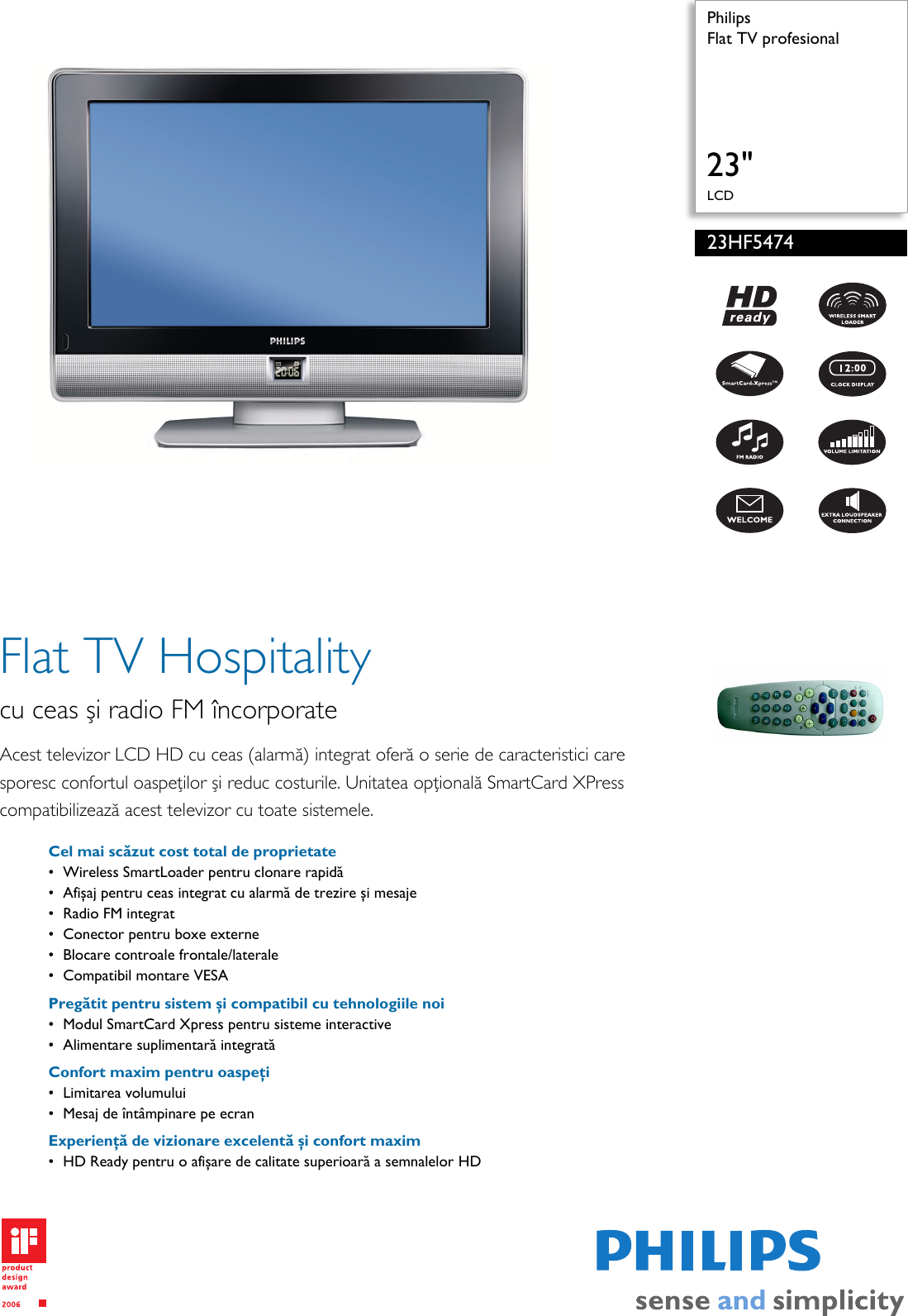 Philips 23HF5474/10 Flat TV Profesional User Manual Pliant 23hf5474 10