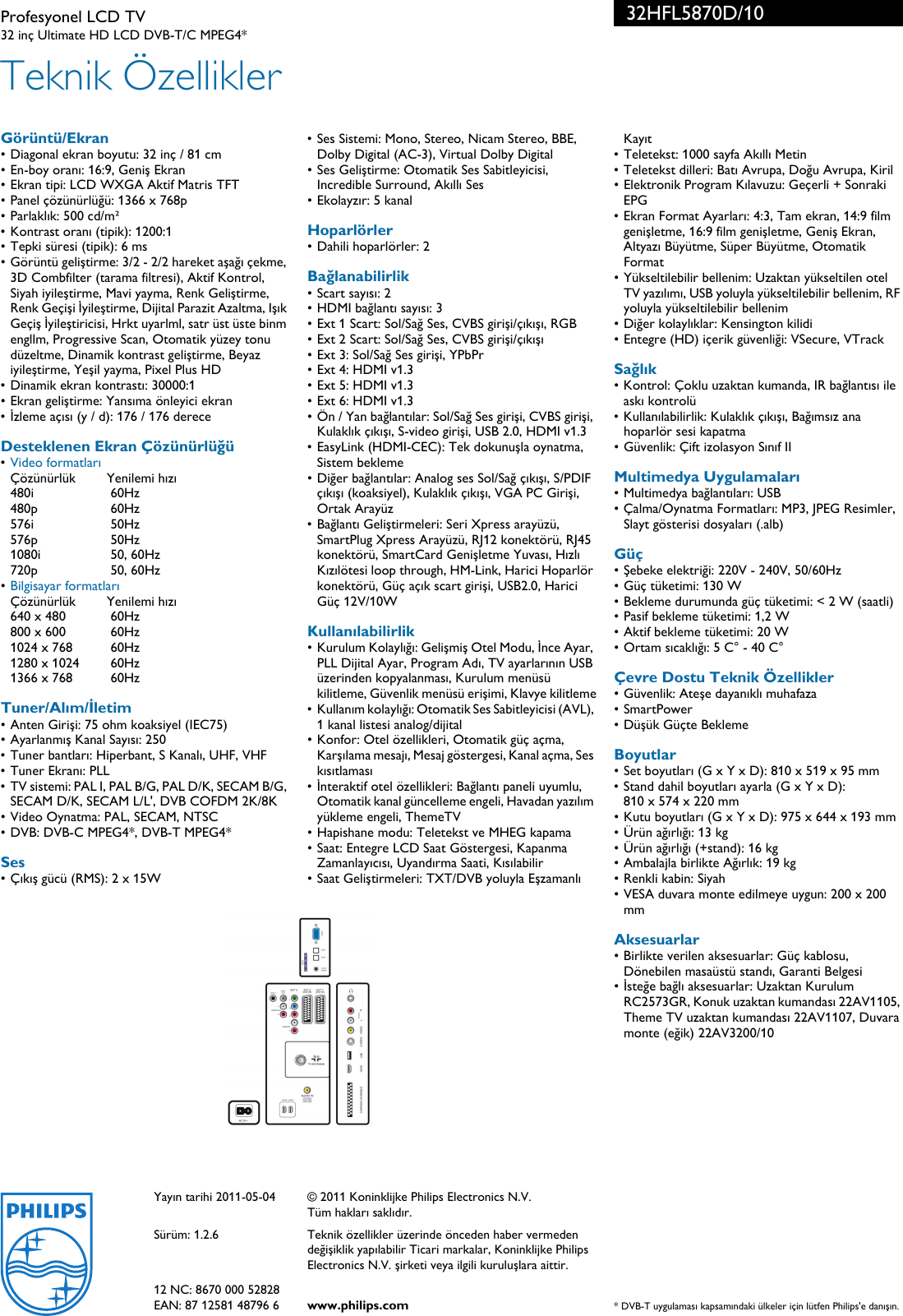 Philips 32hfl5870d 10 Profesyonel Lcd Tv User Manual Brosur 32hfl5870d 10 Pss Turtr