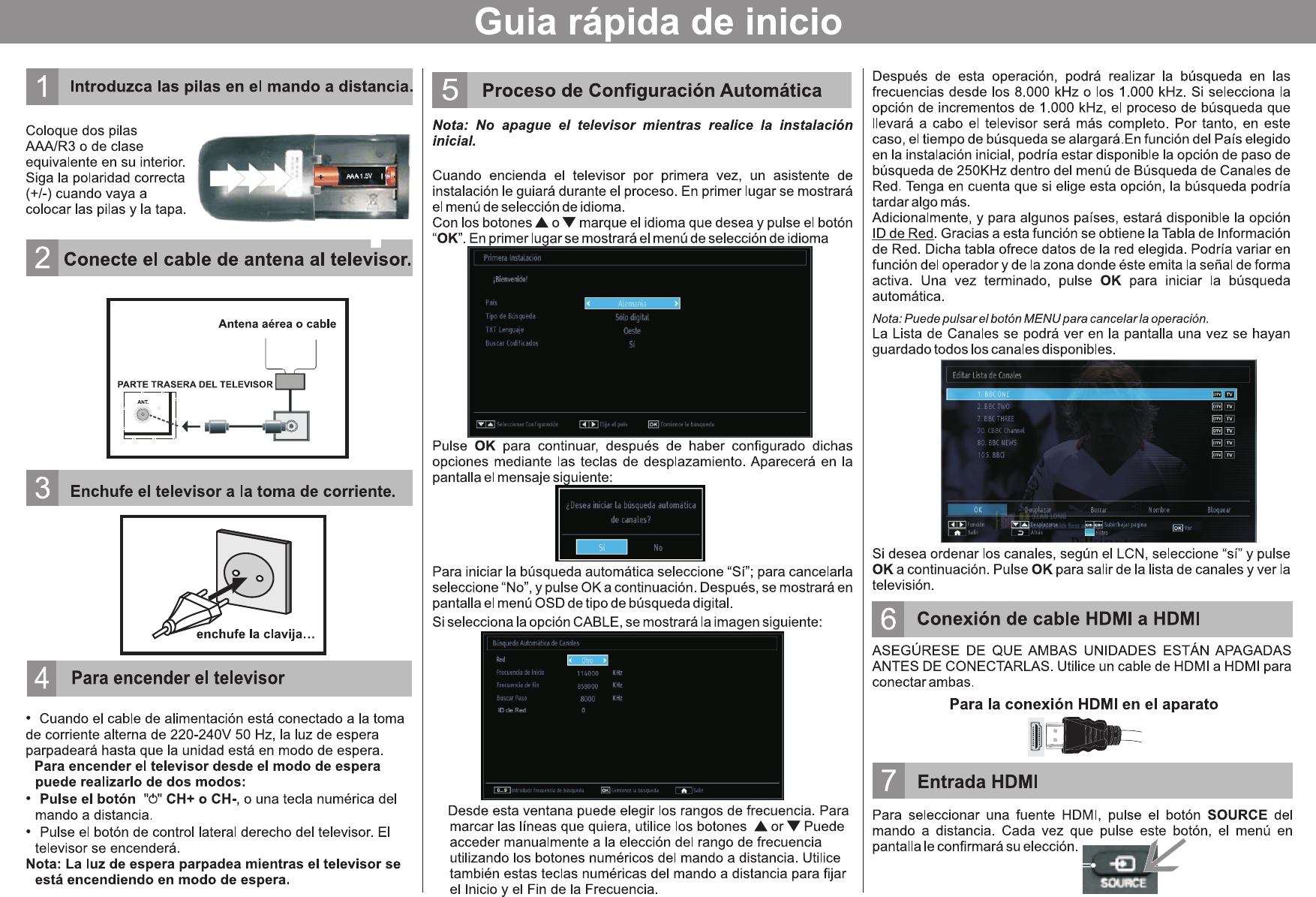 Page 1 of 2 - Philips 32PFL2807H/12 03_QSG_MB62_[ES]_PVR_DVB-T_C_EU_4100K_10081865 User Manual Guida Rapida 32pfl2807h 12 Qsg Esp