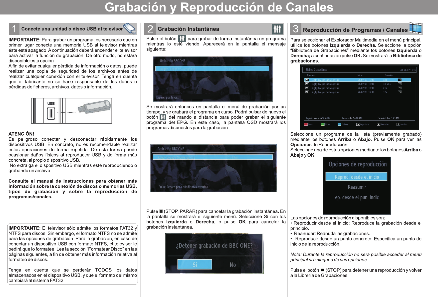 Page 2 of 2 - Philips 32PFL2807H/12 03_QSG_MB62_[ES]_PVR_DVB-T_C_EU_4100K_10081865 User Manual Guida Rapida 32pfl2807h 12 Qsg Esp