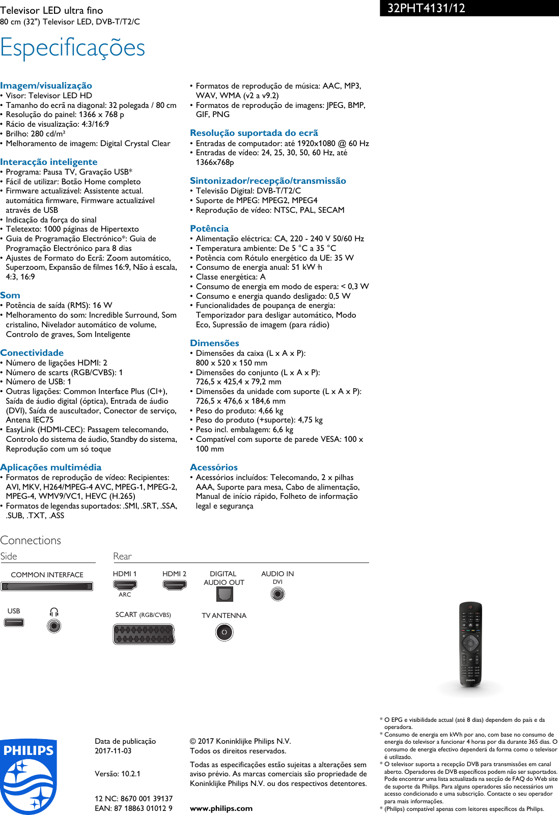 Telecomando originale Philips per TV 24PFS5535/12
