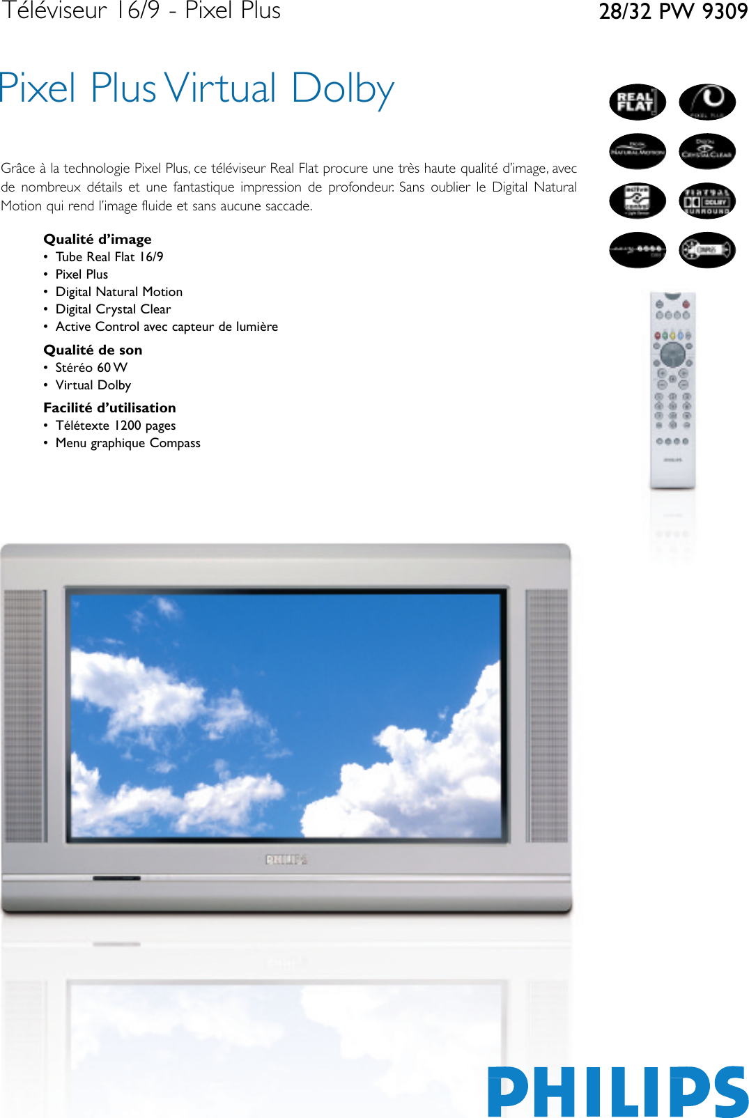 Philips 28 32 Pw 9309 32pw9309 12 Pss Frabe