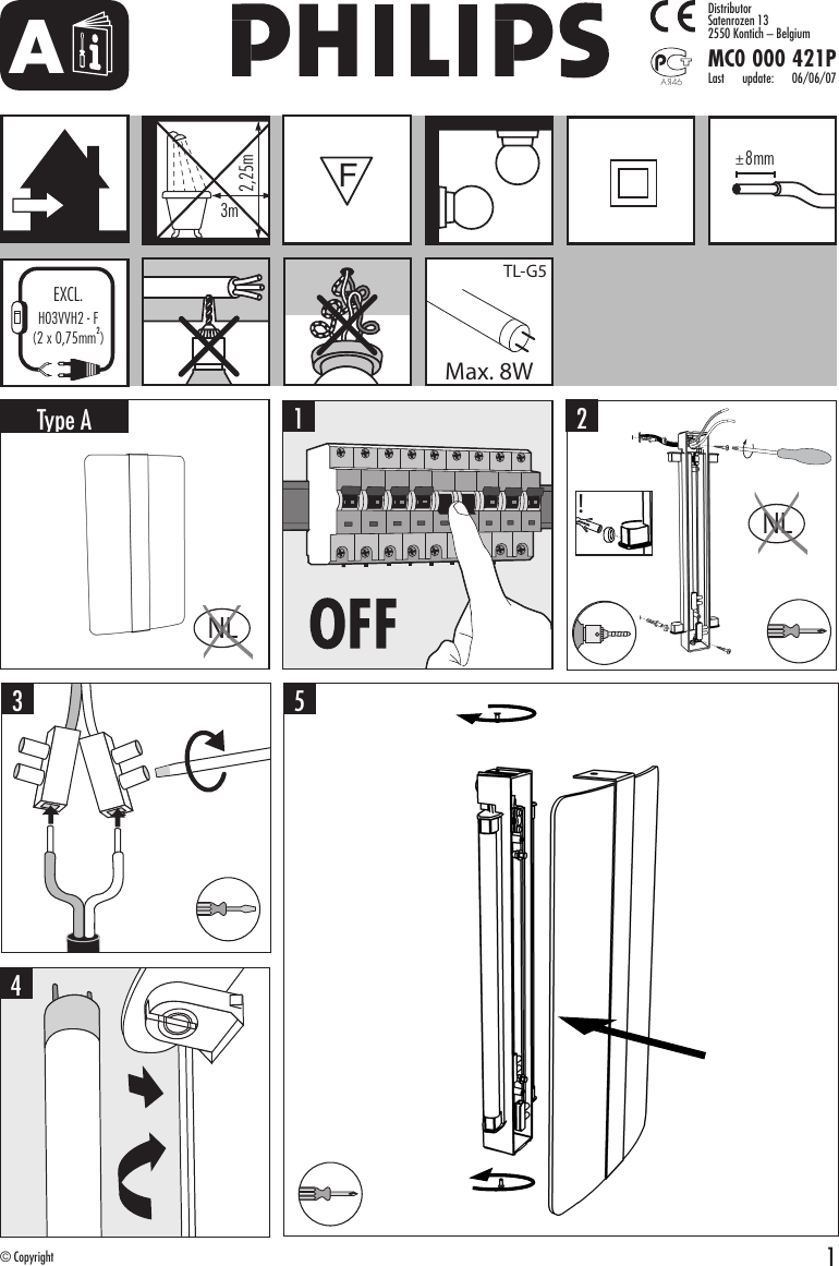 Page 1 of 2 - Philips 34618/48/16 User Manual Kratki Korisnički Priručnik 346184816 Qsg Aen