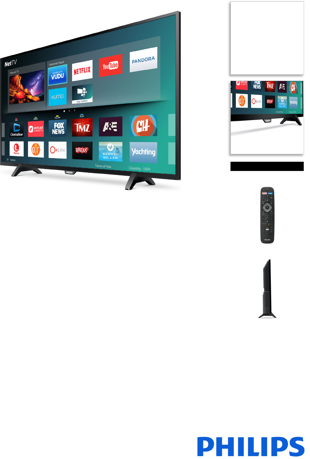 Philips 43PFL5602/F7 5000 Series Smart Ultra HDTV With NetTV And High