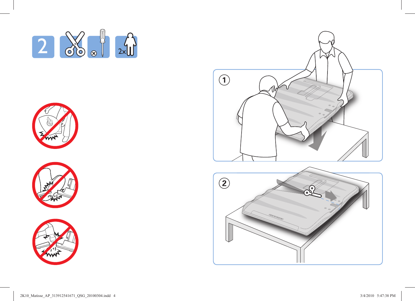 Page 4 of 12 - Philips 46PFL8605/98 2K10_Matisse_AP_313912541671_QSG_20100304 User Manual Quick Start Guide 46pfl8605 98 Qsg Fra
