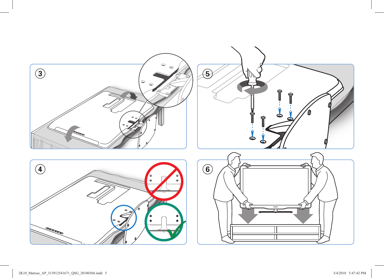 Page 5 of 12 - Philips 46PFL8605/98 2K10_Matisse_AP_313912541671_QSG_20100304 User Manual Quick Start Guide 46pfl8605 98 Qsg Fra