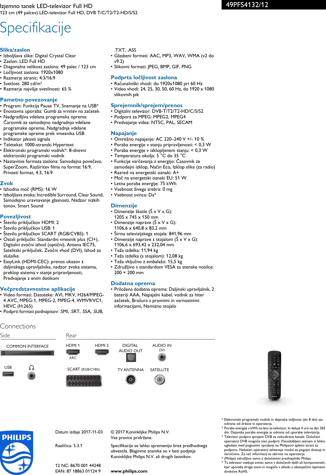 Page 3 of 3 - Philips 49PFS4132/12 Izjemno Tanek LED-televizor Full HD Z Digital Crystal Clear ... 49pfs4132 12 Pss Slvsi