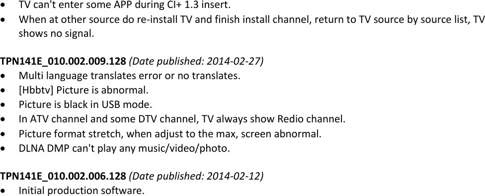 Page 5 of 5 - Philips 50PFT4509/12 User Manual Release Notes 50pft4509 12 Fhi Asp