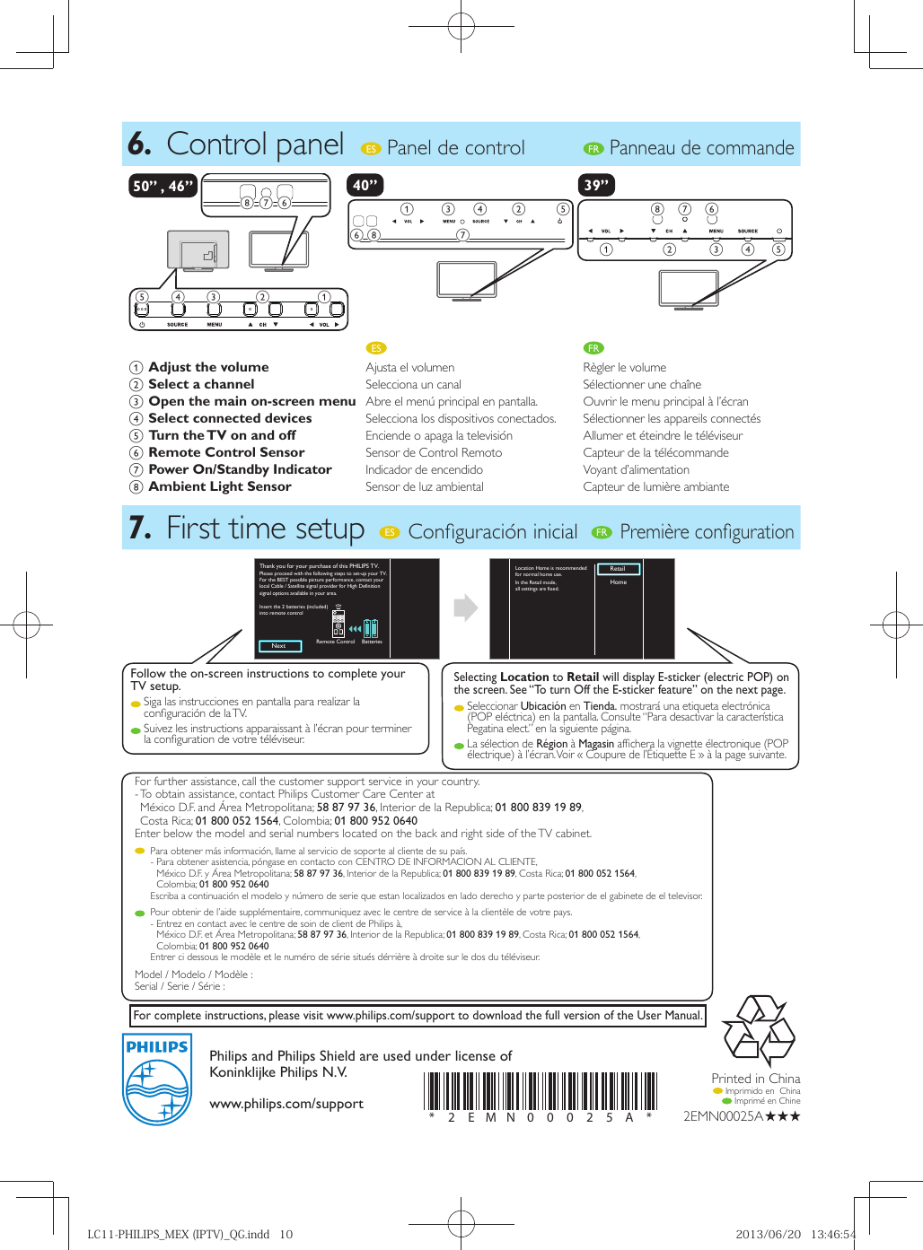 Page 10 of 10 - Philips LC11-PHILIPS_MEX (IPTV)_QG 50pfl1908 F8 Qsg Esp