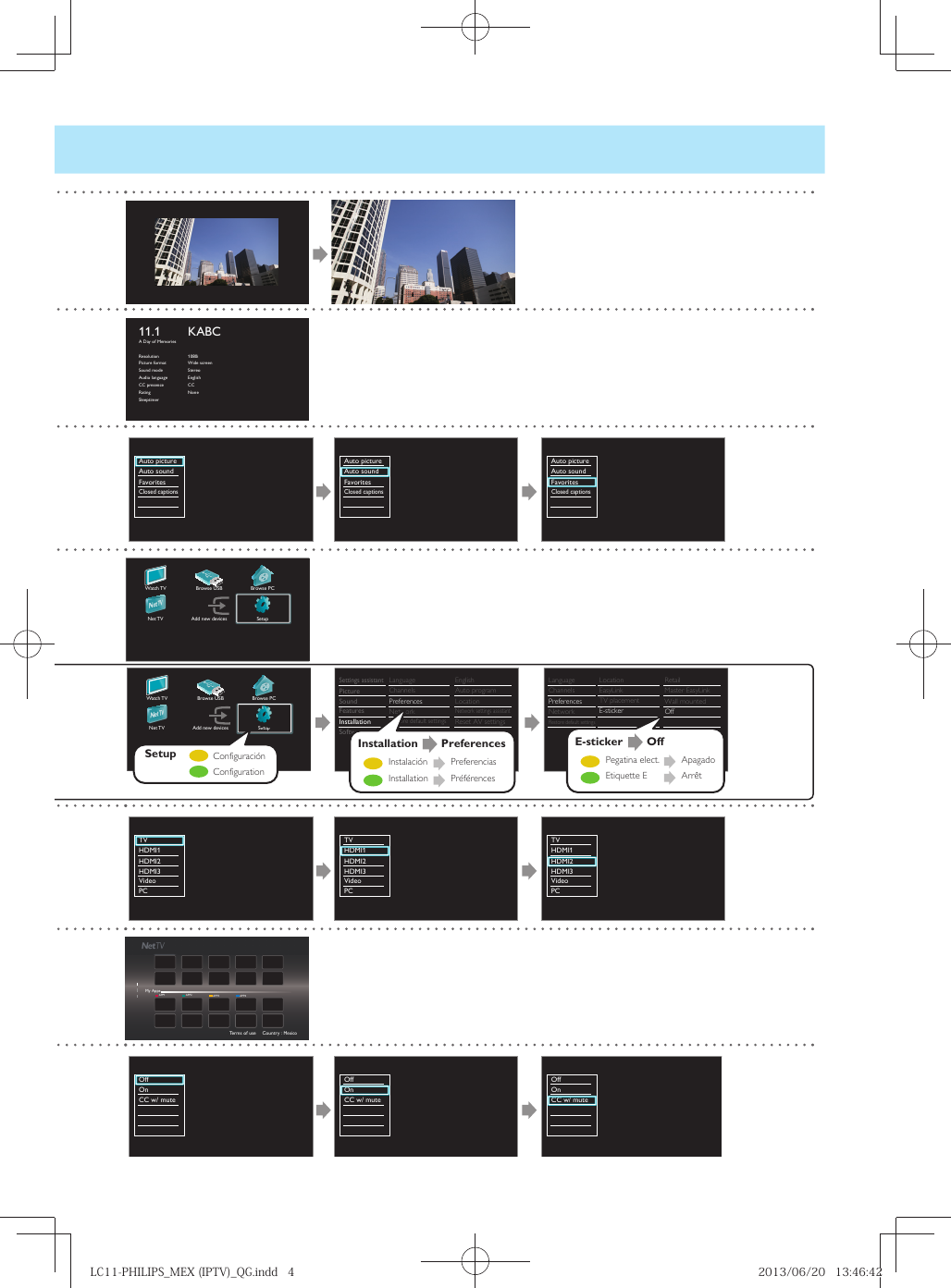 Page 4 of 10 - Philips LC11-PHILIPS_MEX (IPTV)_QG 50pfl1908 F8 Qsg Esp