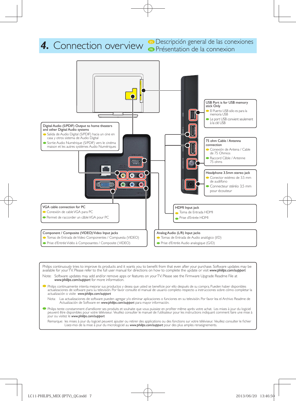 Page 7 of 10 - Philips LC11-PHILIPS_MEX (IPTV)_QG 50pfl1908 F8 Qsg Esp