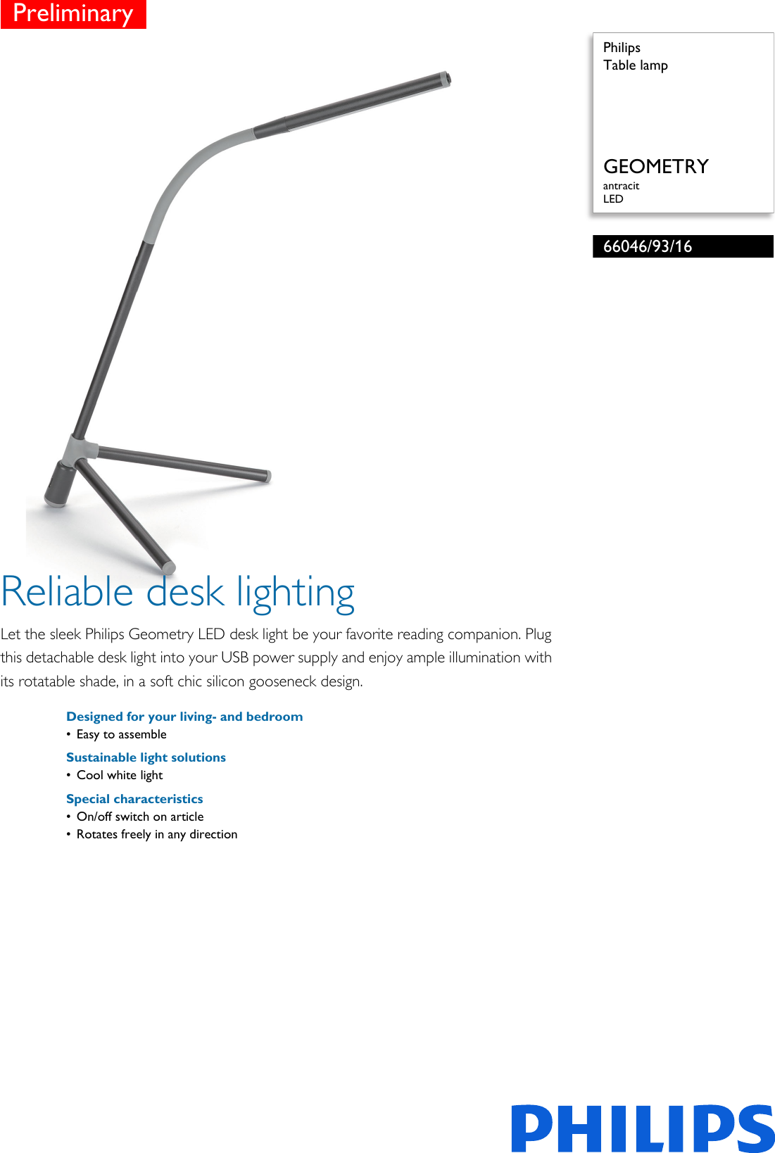 philips desk light 66046