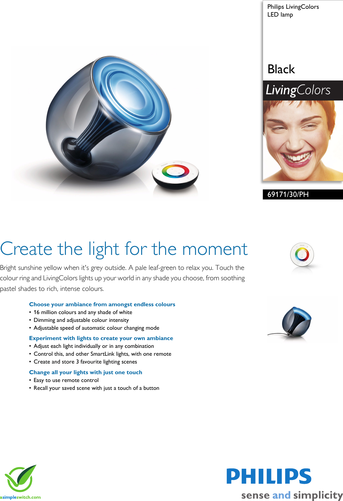 Page 1 of 3 - Philips 69171/30/PH 6917130PH LED Lamp User Manual Leaflet Pss Enggb