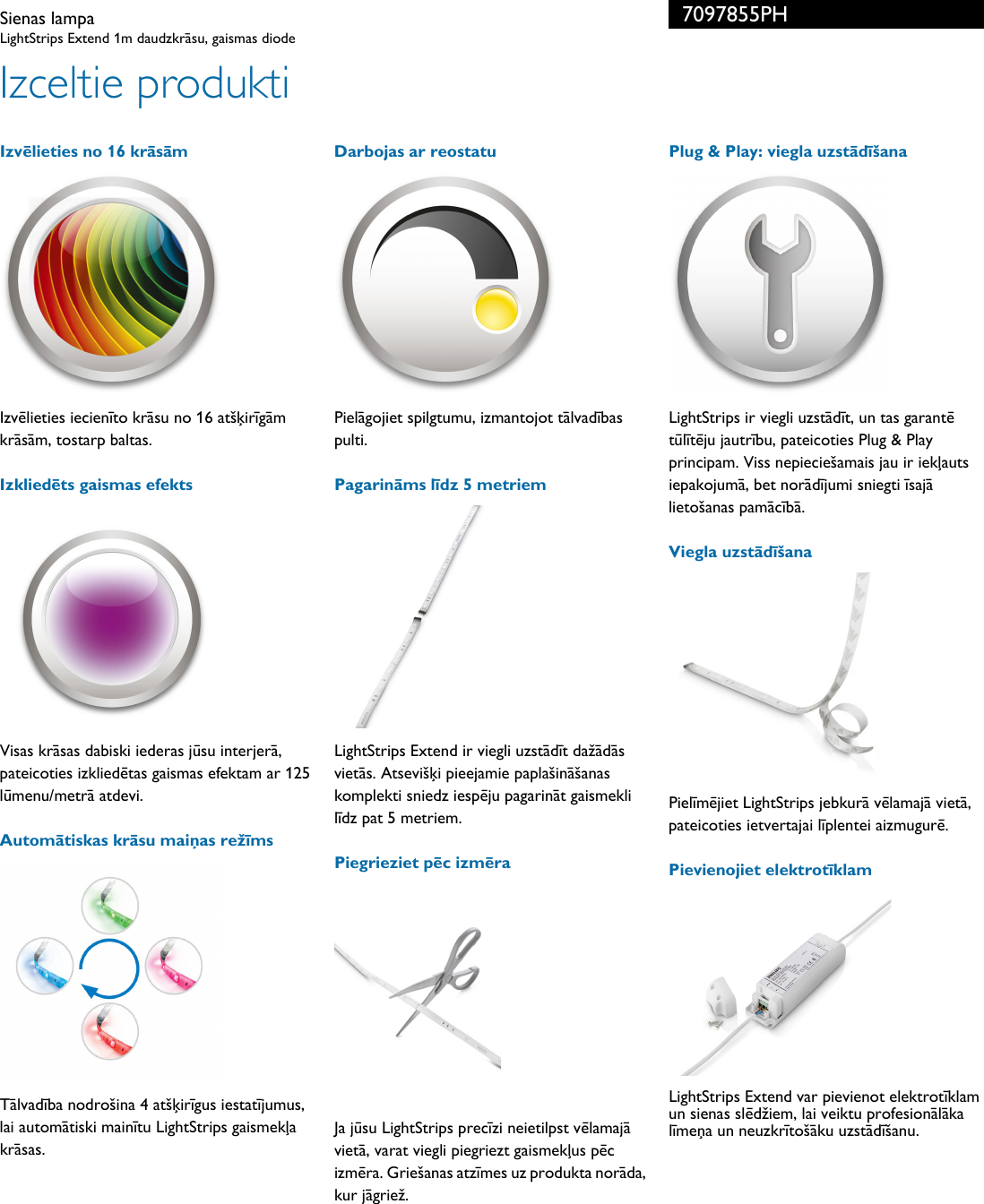 Page 2 of 3 - Philips 70978/55/PH 7097855PH Sienas Lampa User Manual Brošūra Pss Lavlv
