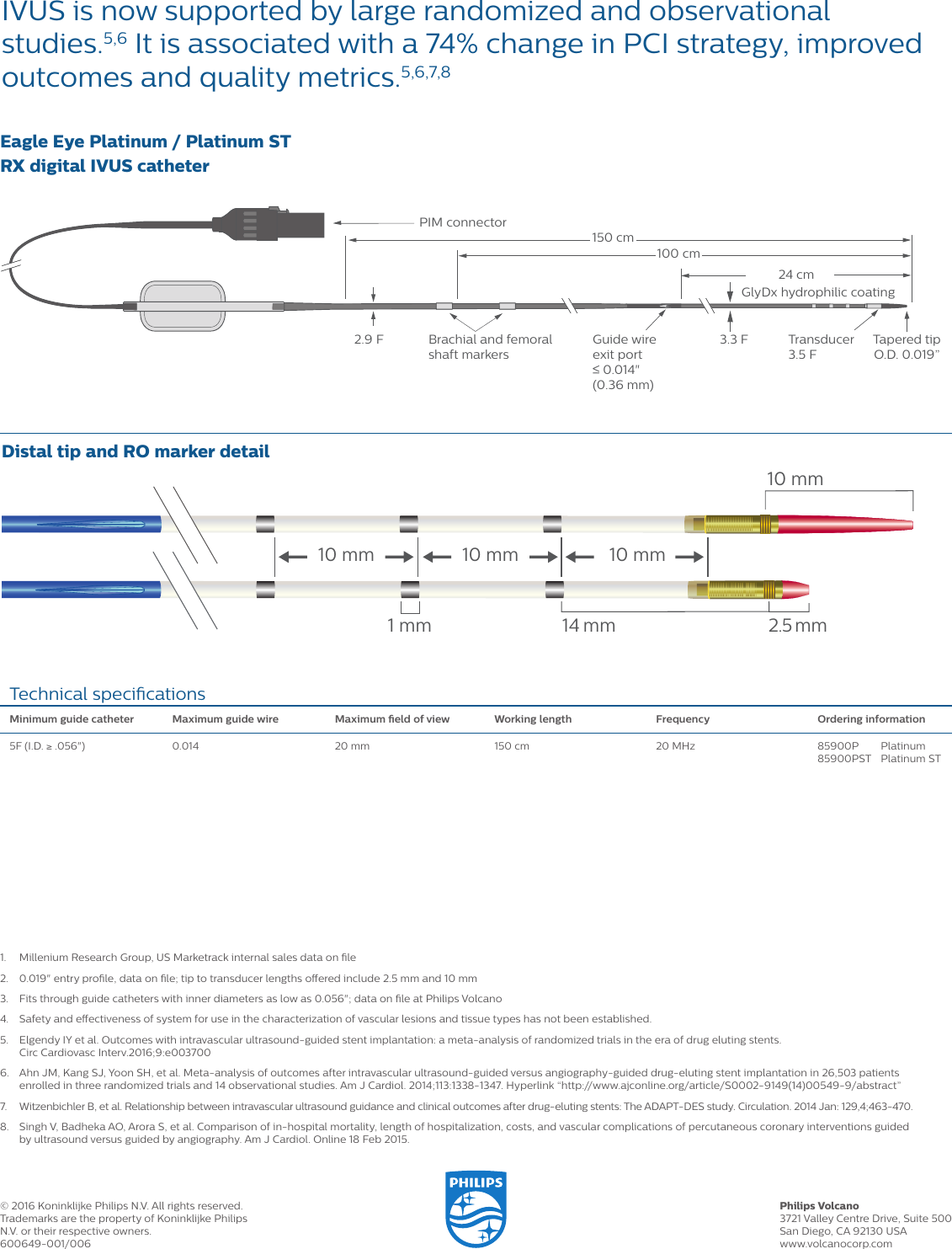 Page 2 of 2 - Philips 85900P User Manual Eagle Eye Platinum Digital IVUS Catheters 600649.001.006 EEP Data Sheet