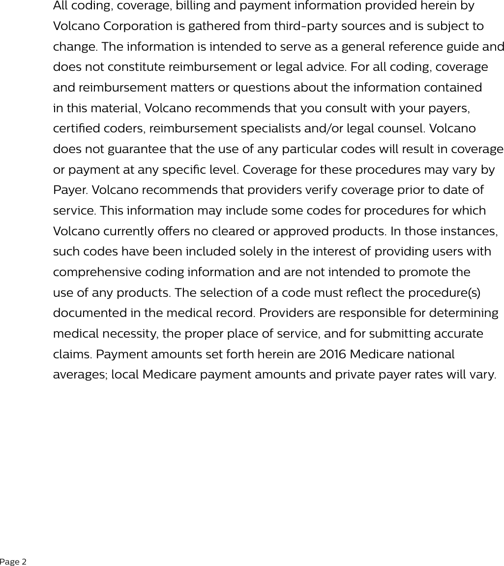 Page 2 of 6 - Philips 85900P User Manual Reimbursement Information 2016 Coronary IVUS Coding Guide  16 4 182 SM