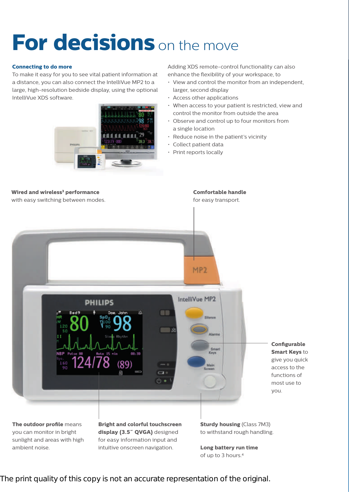 Page 3 of 6 - Philips 865040 452299109441 User Manual Product Brochure Intelli Vue Portable Patient Monitor MP2 Ffd03f79deaf4e43a5d8a77c014f1d93