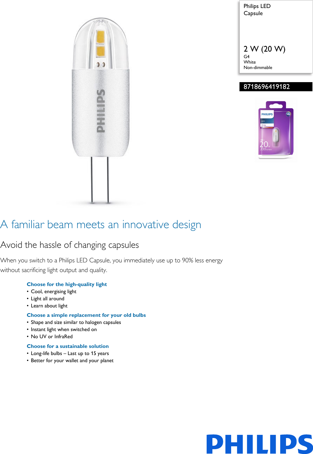 Page 1 of 3 - Philips 8718696419182 Leaflet Released Ireland (English) User Manual Pss Engie
