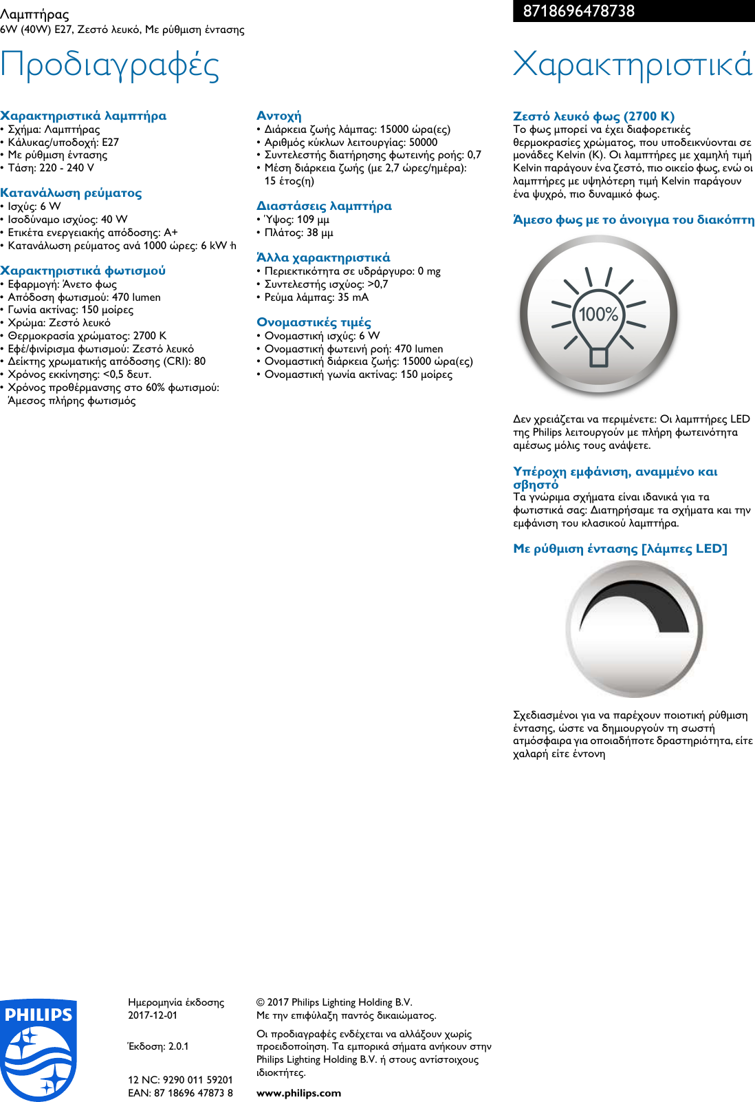 Philips 8718696478738 Lampthras I I I I I I I I I Pss Ellgr