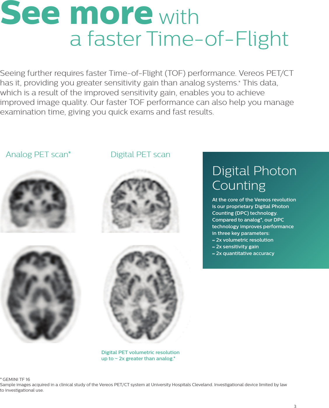 Page 3 of 8 - Philips 882446 User Manual Product Brochure Vereos The World's First And Only True Digital PET/CT System A329f5f78a1348ea9d0aa77c01566ca6
