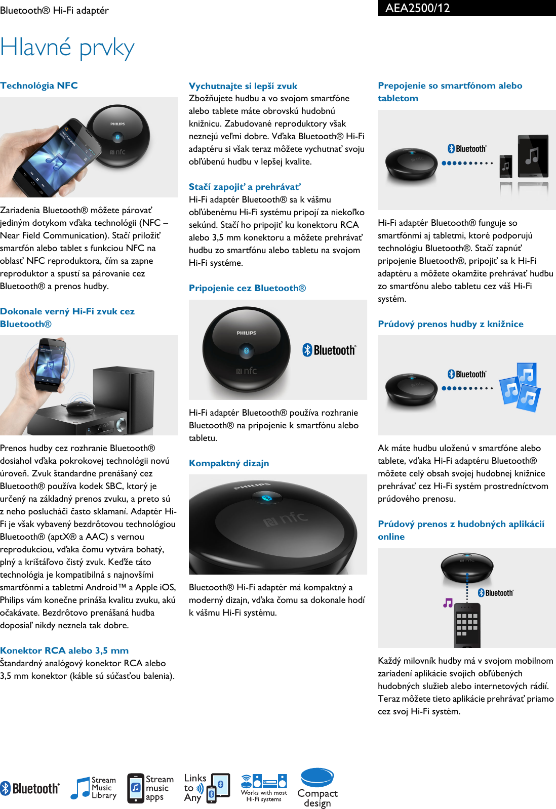 Page 2 of 3 - Philips AEA2500/12 Leaflet AEA2500_12 Released Slovakia (Slovak)  User Manual Prospekt Aea2500 12 Pss Slksk