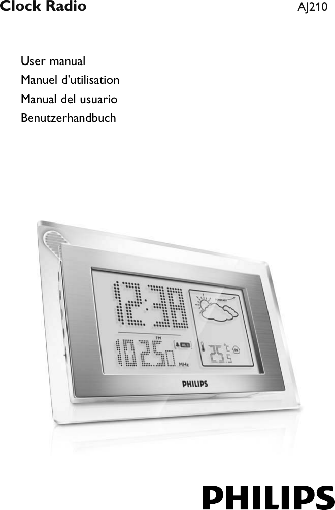 Page 1 of 10 - Philips AJ210/12 AJ210_12_UM_V2.0_ES User Manual Felhasználói Kézikönyv Aj210 12 Dfu Esp