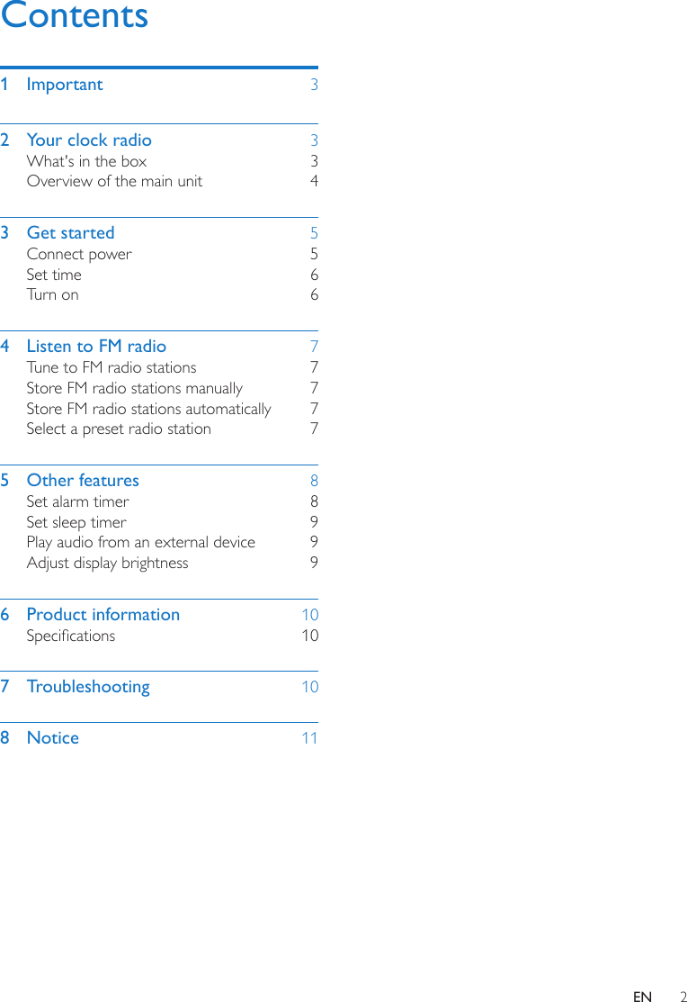Page 2 of 12 - Philips AJ6000/12 User Manual Brugervejledning Aj6000 12 Dfu Eng